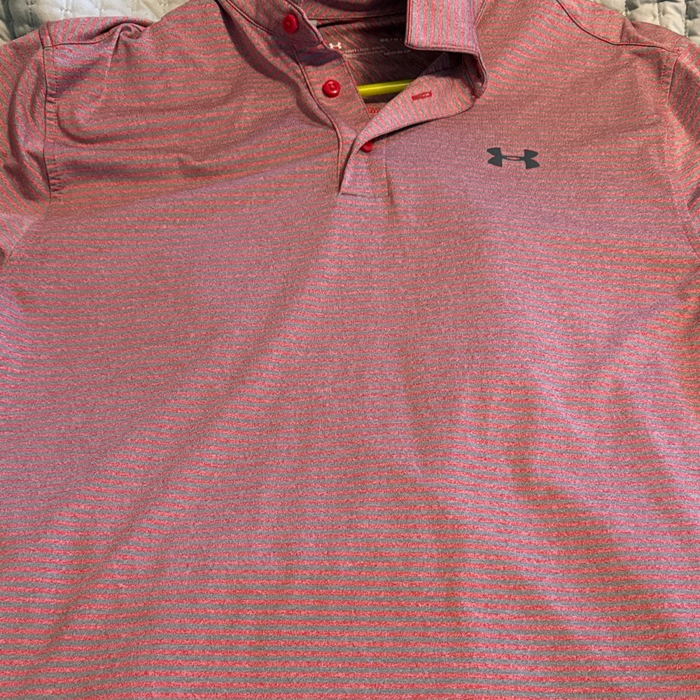 Under Armour Men's Heathered Red Polo Shirt